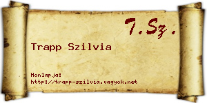 Trapp Szilvia névjegykártya